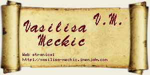 Vasilisa Mečkić vizit kartica